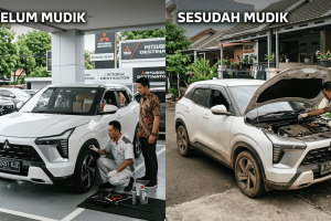 Cek kendaraan sebelum mudik Lebaran 2026 – oli, ban, rem Mitsubishi Jakarta